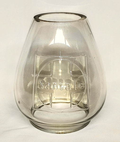 1892 Santa Fe Route A&W Lantern w/Clear Cast Tall Ext. Base Corning Globe