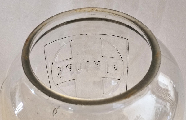1892 Santa Fe Route A&W Lantern w/Clear Cast Tall Ext. Base Corning Globe