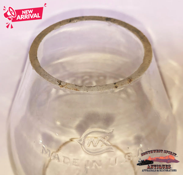 AT&SFRy - Santa Fe Railway 1913 A&W BB Lantern with AT&SFRy Cnx Cast Globe - RAILROADIANA