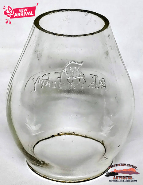 AT&SFRy - Santa Fe Railway 1913 A&W BB Lantern with AT&SFRy Cnx Cast Globe - RAILROADIANA