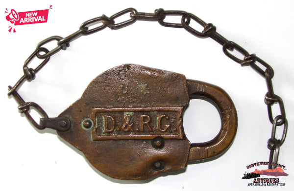 D&RG Slaymaker Special Purpose Brass Cast Lock RAILROADIANA