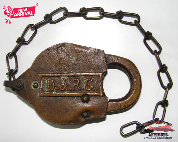 D&RG Slaymaker Special Purpose Brass Cast Lock RAILROADIANA