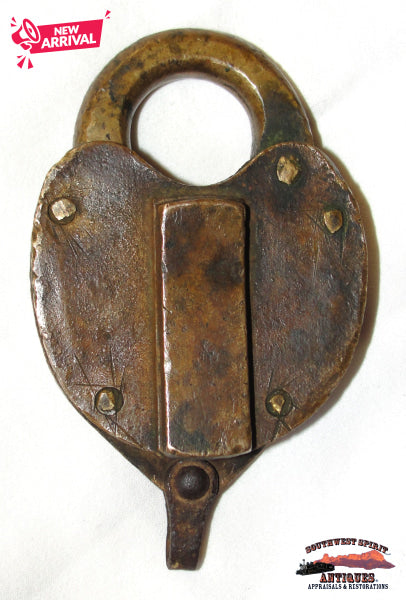 D&RGRR - Denver & Rio Grande Railroad Brass Cast Heart Shaped Switch Lock RAILROADIANA