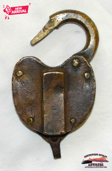 D&RGRR - Denver & Rio Grande Railroad Brass Cast Heart Shaped Switch Lock RAILROADIANA