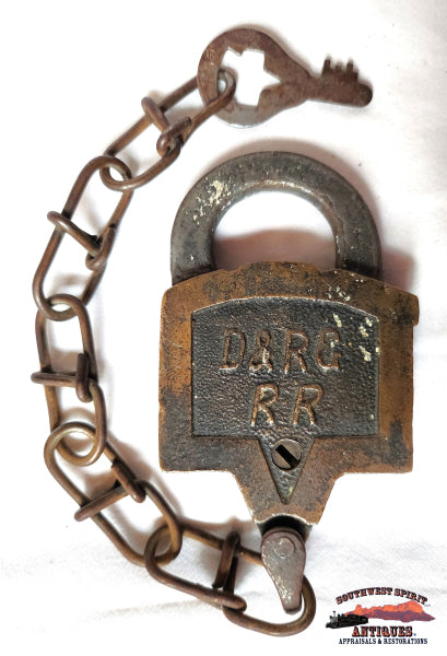 D&RGRR - Denver & Rio Grande Railroad Keen Kutter Style Lock & Key RAILROADIANA