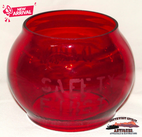 D&RGWRR - Denver & Rio Grande Western Railroad 1947 Adlake-Kero Red Etched Cnx Globe Lantern RAILROADIANA
