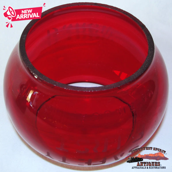 D&RGWRR - Denver & Rio Grande Western Railroad 1947 Adlake-Kero Red Etched Cnx Globe Lantern RAILROADIANA