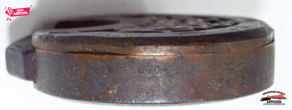 Pacific Express Co. 1902 Brass Round 6-Lever DK Miller Pancake Lock & Key RARE! RAILROADIANA