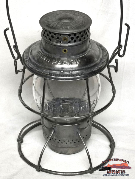 UPRR - Union Pacific Railroad 1913 Adlake Reliable Clear Cast Cnx Globe Lantern - RAILROADIANA