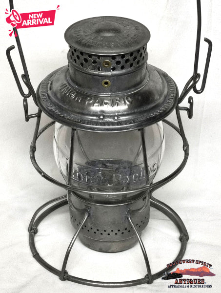 UPRR - Union Pacific Railroad 1913 Adlake Reliable Clear Cast Cnx Globe Lantern - RAILROADIANA