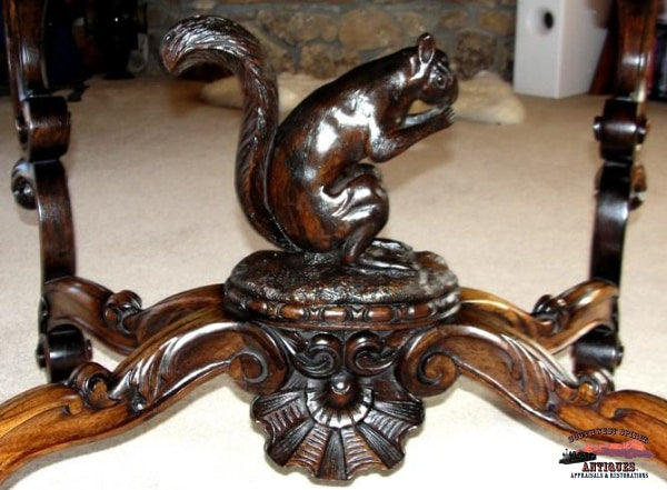 1850-60S Rosewood Alexander Roux Center Library Table Furniture