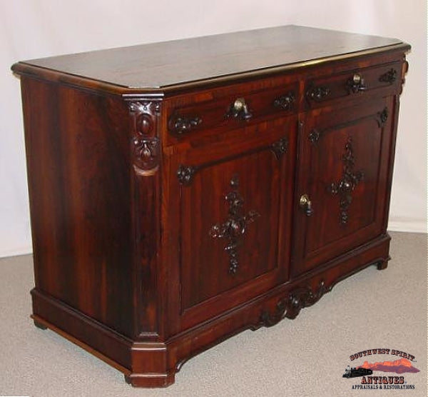 1870S Rosewood Handcarved Credenza Or Buffet Furniture