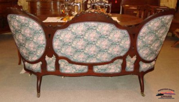 1870S Victorian Rosewood Triple Back Sofa Furniture