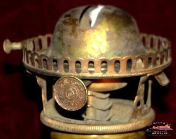 1873 Atterbury Blown Mold Oil Lamp W/ Octagon Base General Store & Lighting