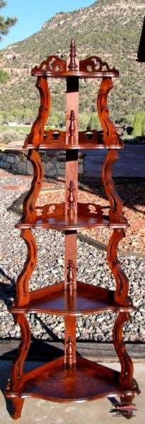 1880S Victorian Mahogany Corner Etagere What Not Shelf Furniture