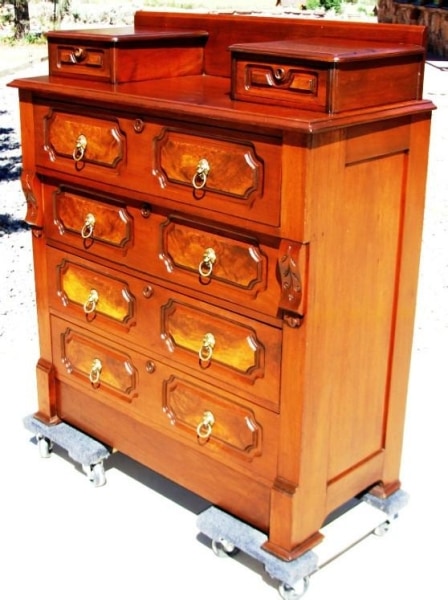 1880S Walnut Eastlake Style Dresser W/ Hankie Drawers Furniture