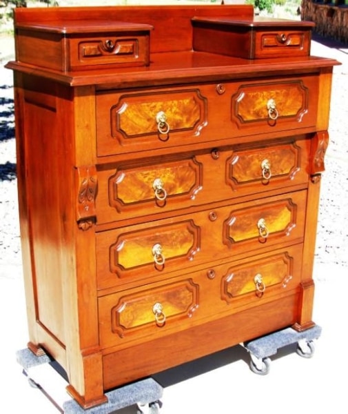 1880S Walnut Eastlake Style Dresser W/ Hankie Drawers Furniture