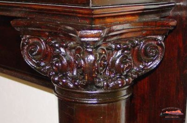 1890S Mahogany Fireplace Mantle W/ Bevelled Glass Furniture