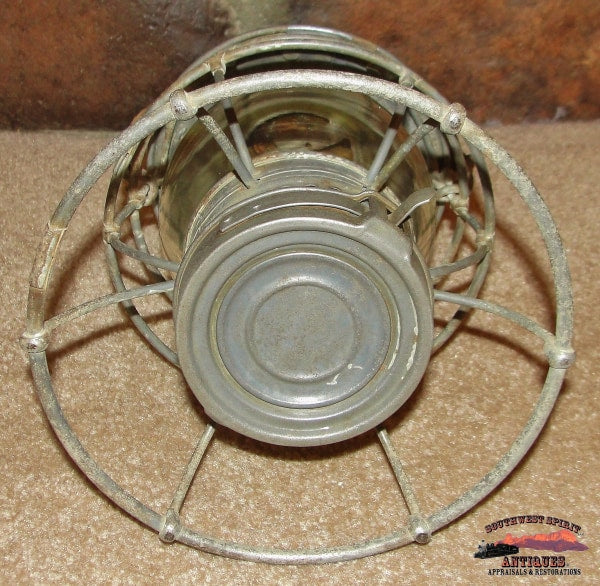 1895 Rock Island Lines A&w Twist Off Fount Lantern With Clear Cast 1902 Corning Globe Railroadiana