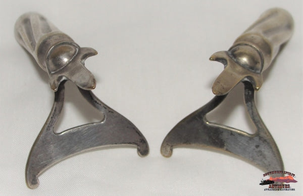 Santa Fe Railway Silver Plated Corn Holders 4 Railroadiana