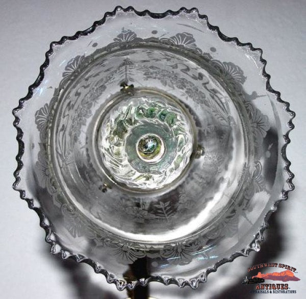 1920S Wall Lamp W/acid Etched Shade General Store & Lighting