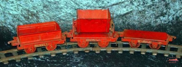 1929 Buddy L Industrial 6 Pc. Train Set & Track Railroadiana