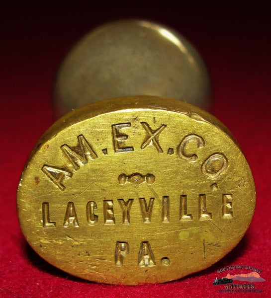 AM. EX. CO. American Express Co. Laceyville, PA Wax Sealer