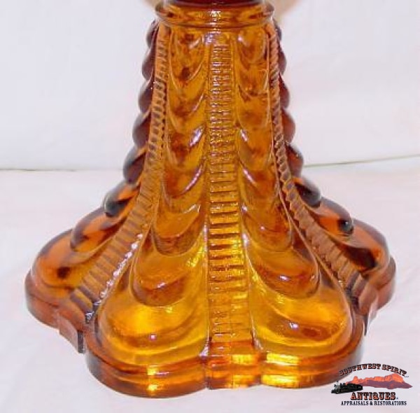 Amber Coolidge Pattern 1970S Kerosene Lamp General Store & Lighting
