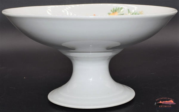 At&sfry - Santa Fe Railway 1911 California Poppy Large Bauscher Pedestal Compote Railroadiana