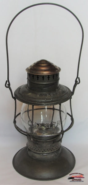 Cm&stpry - Chicago Milwaukee & St. Paul Railway 1895 Brass Top Bell Bottom Clear Cast Cnx Lantern