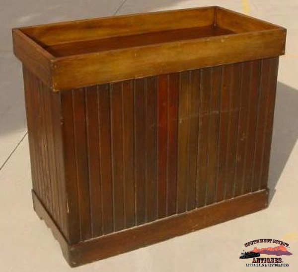 Dark Pine Wainscoted Dry Sink Furniture