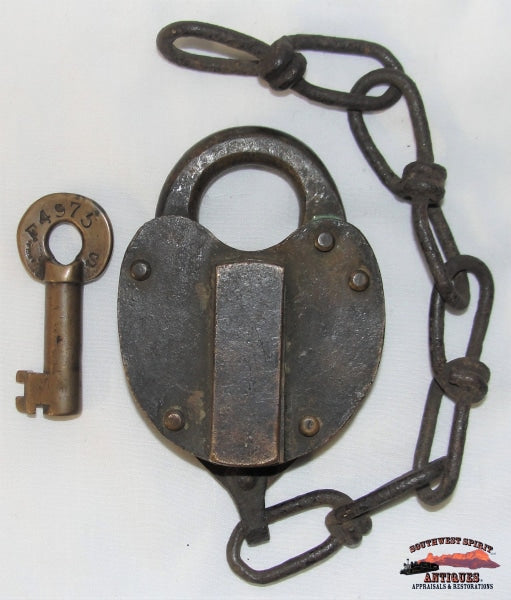D&Rgrr - Denver & Rio Grande Railroad Brass Heart Shaped Switch Lock Key Railroadiana