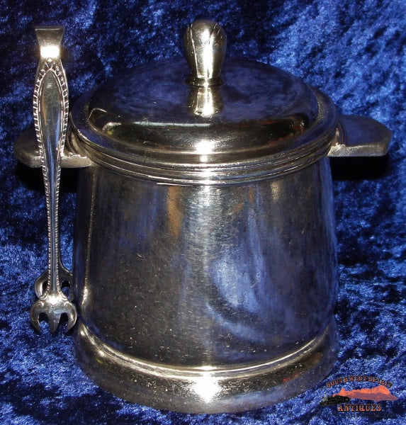 D&rgwrr - 1941 Rio Grande Speed Logo 12 Oz. Sugar Bowl & Tongs Railroadiana
