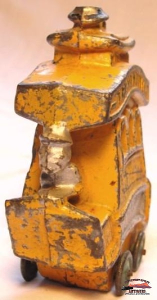 Early 1922 Slush Cast Iron Toonerville Trolley Toy Collectibles-Toys-Games