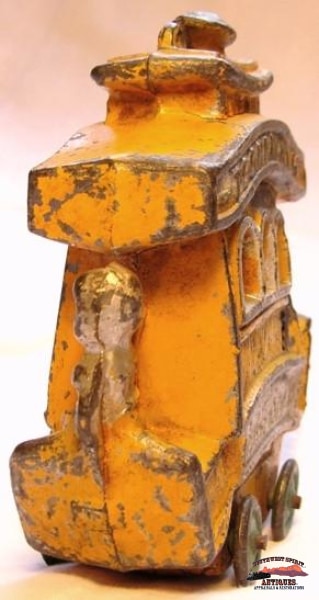Early 1922 Slush Cast Iron Toonerville Trolley Toy Collectibles-Toys-Games