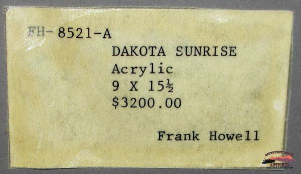 Frank Howell Original Acrylic Oil Dakota Sunrise Painting Collectibles-Toys-Games