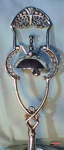 Rogers & Bro. 5 Bottle Castor Set W/servants Bell Glassware-China-Silver