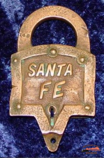 Santa Fe Rr Brass Keen Kutter Style Lock Railroadiana