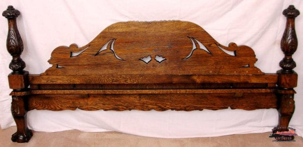 Superb 1890S Pierce Carved Claw Foot 4 Post Bed Furniture