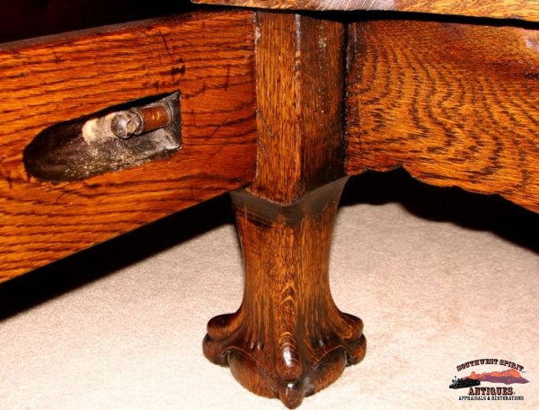 Superb 1890S Pierce Carved Claw Foot 4 Post Bed Furniture
