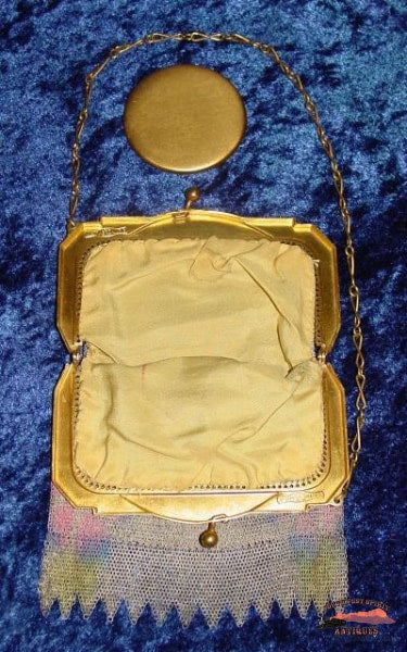 Whiting & Davis Dresden Mesh Floral Purse Collectibles-Toys-Games