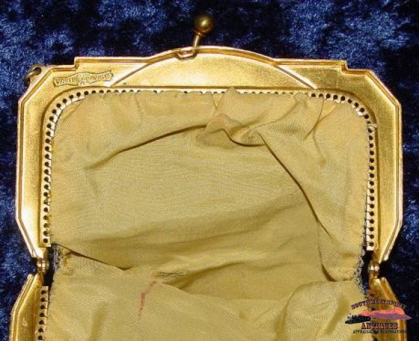 Whiting & Davis Dresden Mesh Floral Purse Collectibles-Toys-Games